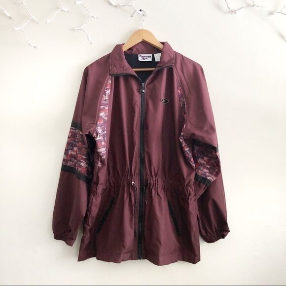 Vintage 70’s Reebok Purple cinched waist windbreaker Large - Picture 1 of 8